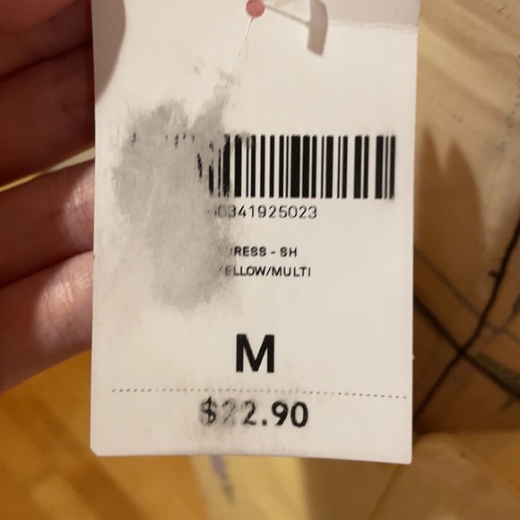 Forever 21 Yellow Bodycon Dress Flowers Size M - Picture 5 of 5